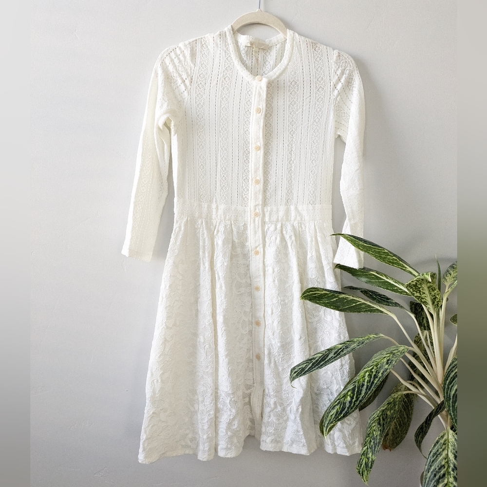 Maje Lovely White Lace Women Dress